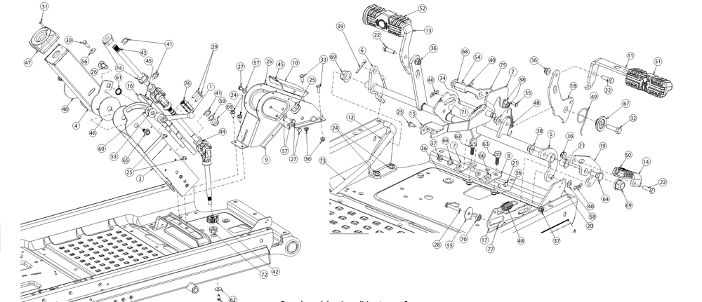 Operator Control Diagram and Parts List for Z-FORCESZ54 (17BSDGHC010)(2016) Cub Cadet Lawn Tractor